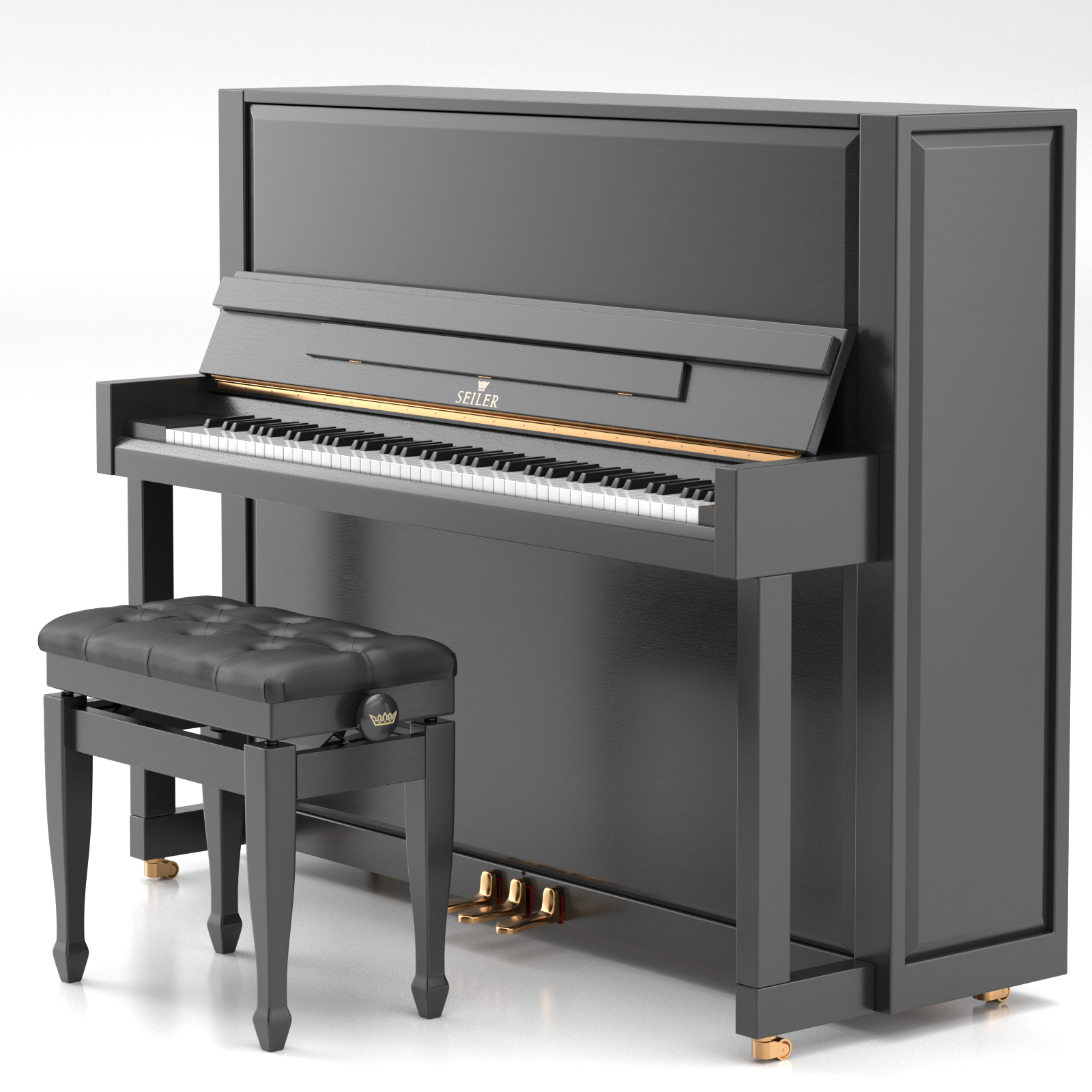 CARL SEILER アップライトピアノ 椅子 メトロノーム付 SE-126 Attraction – Seiler Piano USA